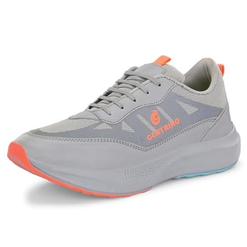 Centrino Men Casual Shoe | Cushioned Insole | Stylish Shoe |Sporty Lace-Up Design| Sneakers 6831-9, Grey_6 UK