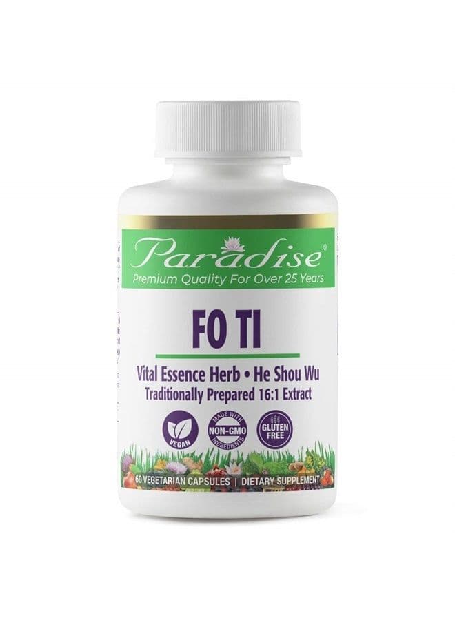 Fo Ti/He Shou Wu Root Extract, Dietary Supplement for Hair & Skin Health, Gluten Free, 60 Vegetarian Capsules