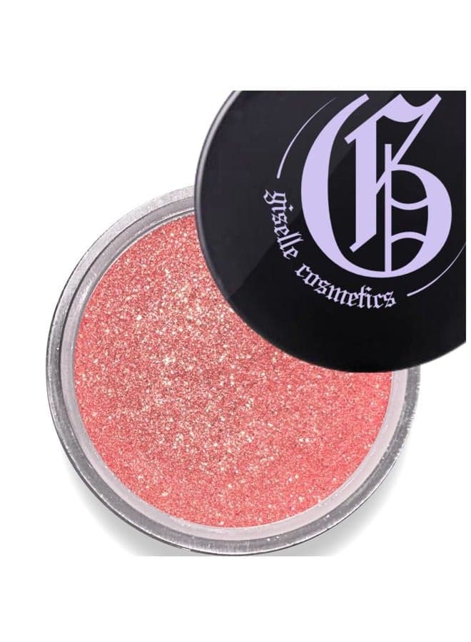 Coral Gold Loose Mineral Eye Shadow - Organic, Talc-Free, Shimmer & Glitter Eye Makeup - Sparkly, Iridescent, Eyeshadow Palette - Coral Single