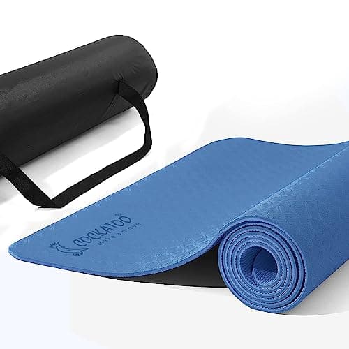 Cockatoo Premium 6 MM TPE Non Slip, Unrolls Flat Always, Sweat Absorbent Yoga Mat For Women and Men with Cover Bag L-183CM x W-61CM
