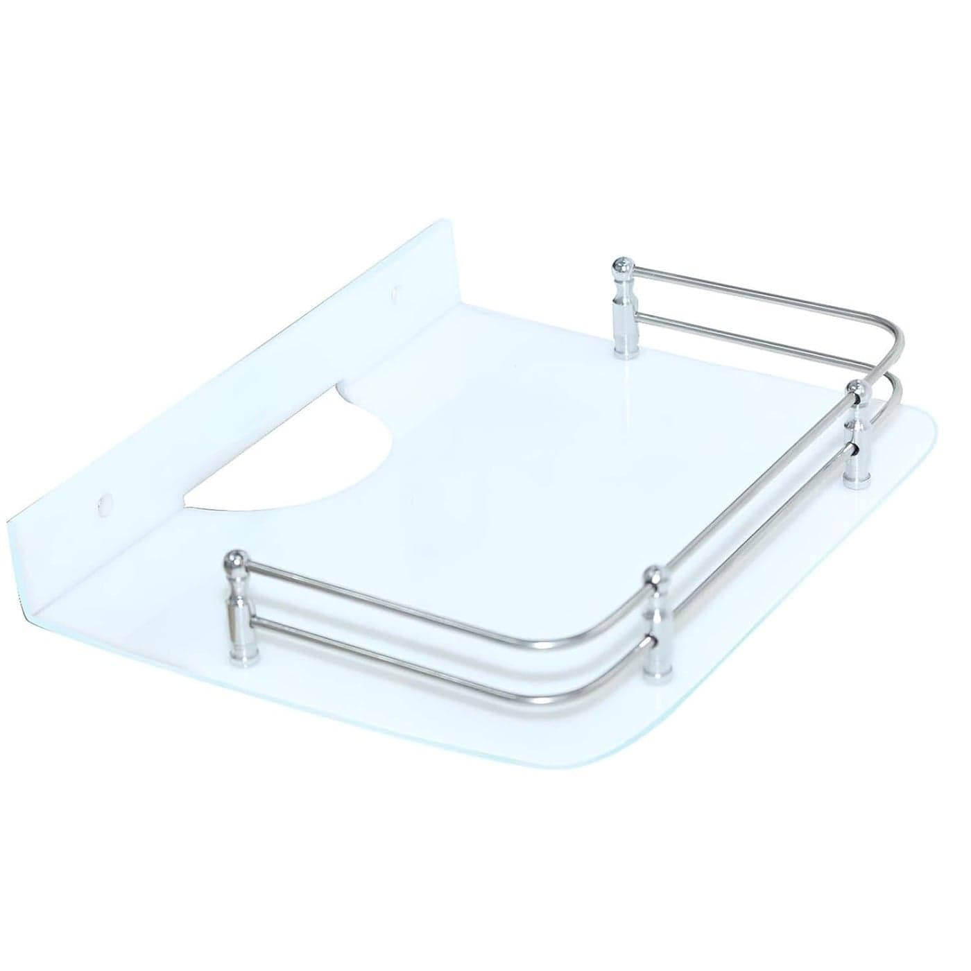 New Ware Acrylic Wall mount floating Glass Tempered Shelf Storage Stand For TV WIFI Router Settop box Holder Wall Bracket Home Office Installation Settop Box Rack Tray Sturdy Wall Shelve 1110