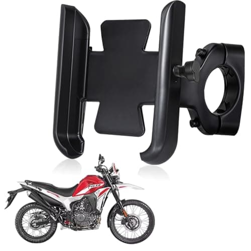WHIPONE CNC Metal Bike Mobile Holder Compatible for Hero XPulse 210, 360° Rotation Phone Mount Cradle for Bicycle & Motorcycle, Handlebar for All Smartphones, Anti-Slip, Full Grip (Black)