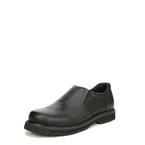 Dr. Scholl's Shoes Men's Winder II Slip Resistant Work Loafer,Black Leather,10.5