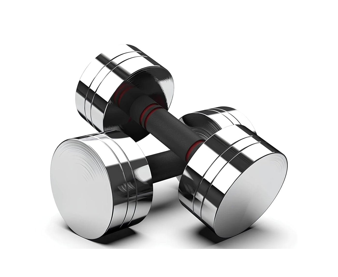 Kizlo Alloy Steel Dumbbell Set with Foam Grip Handle | Home Gym Free Weight for Strength Training, Muscle Building & Full Body Workout, Pair of Fixed Weight, Silver, 2.5kg x 2