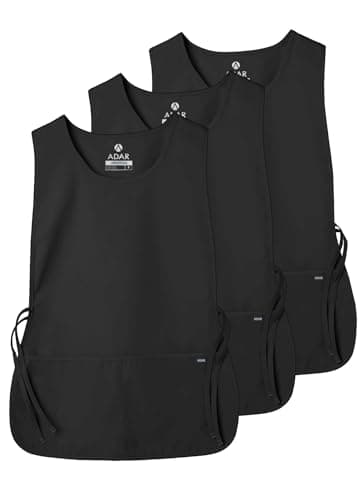 Adar Uniforms, Universal Cobbler Apron 3 Pack - Unisex Cobbler Apron - 7023 - Black - X