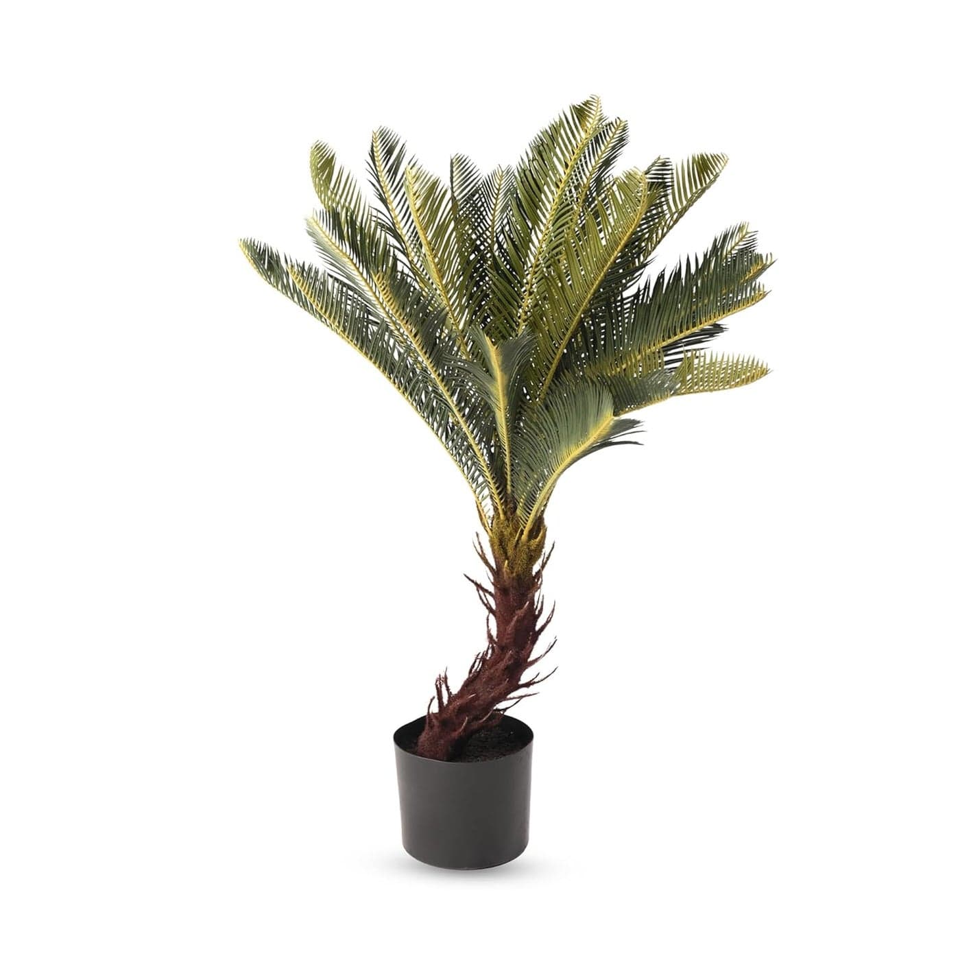 Kuber Industries Sago Cycas Artificial Tree 80 CM Palm Tree 24 Leaves Faux Plant for Home Dcor Majesty Palm Plant with Pot Plastic FHST80 Green