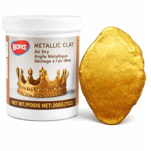 BOHS Golden Metallic Clay 200gAir DryShiny for Item Decoration Jewelry PendantsProps Sculpting Materials