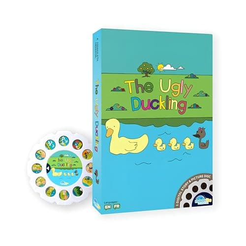 Moonlite Storytime The Ugly Duckling Storybook Reel A Magical Way to Read Together Digital Story for Projector Fun Sound Effects Toddler Early Learning Toys Gifts for Kids Ages 12 Months and Up