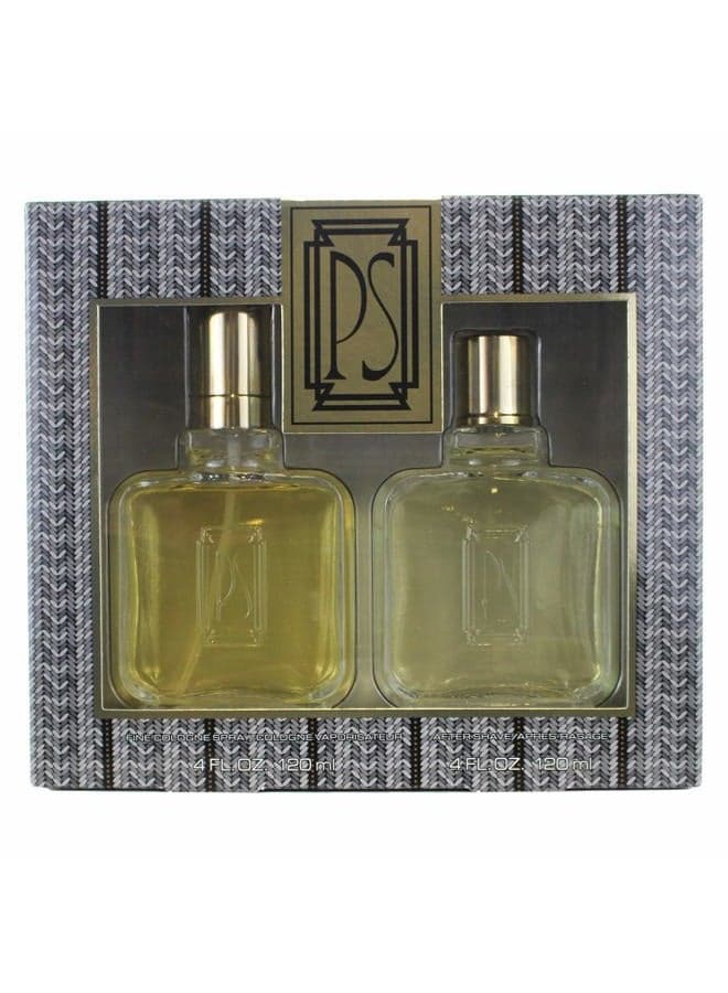 2 Piece Set Ps Fine Cologne Plus After Shave for Men, 4.0 Ounce