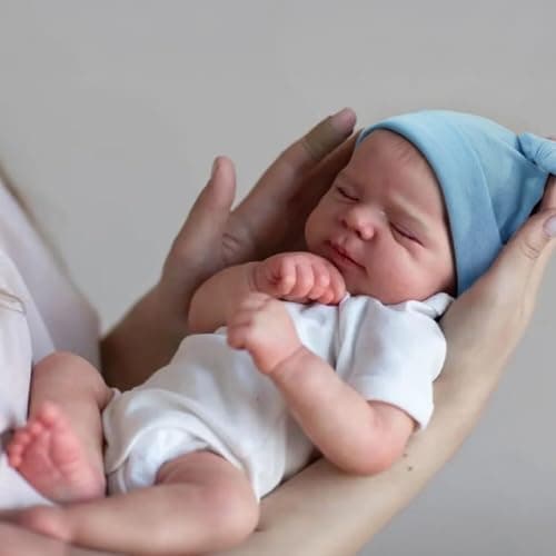 CHAREX Realistic Reborn Baby Dolls Boy 18 Inch Newborn Sleeping Baby Dolls Lifelike Reborn Baby Dolls with Weighted Soft Cloth Body Birthday Gift Toy for Age 3