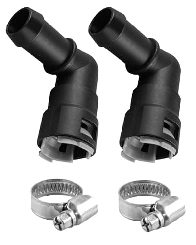 2 Pcs Upgraded Heater Core Coolant Hose Connector Compatible with Ford Lincoln Models Replace 800418 905006 4215 34 Tube and 34 Heater Hose