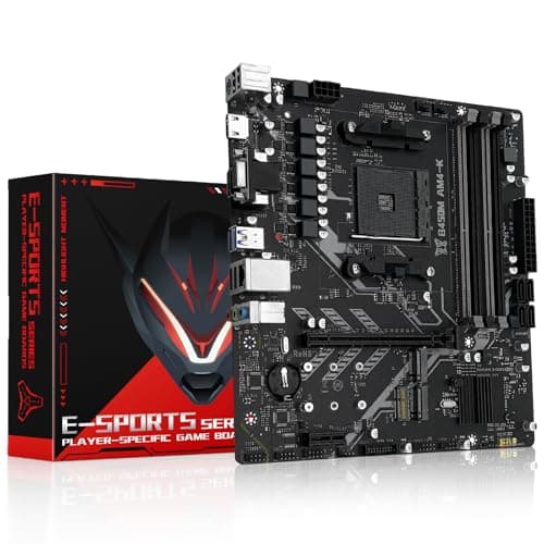 MACHINIST B450 AM4-K Motherboard for AMD Ryzen 1-5th gen Processors (DDR4 Max 128GB, NVME M.2, PCIe 3.0, SATA 3.0, USB 3.0, DP VGA HDMI-Compatible, Gigabit LAN, M-ATX)