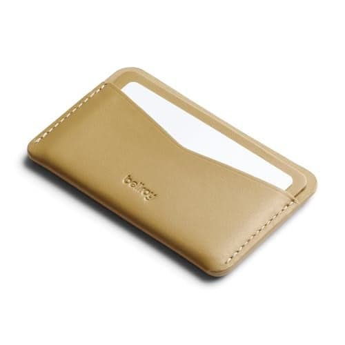 Bellroy Card Slip (minimalist leather card holder with space for up to 4 cards) - Mustard