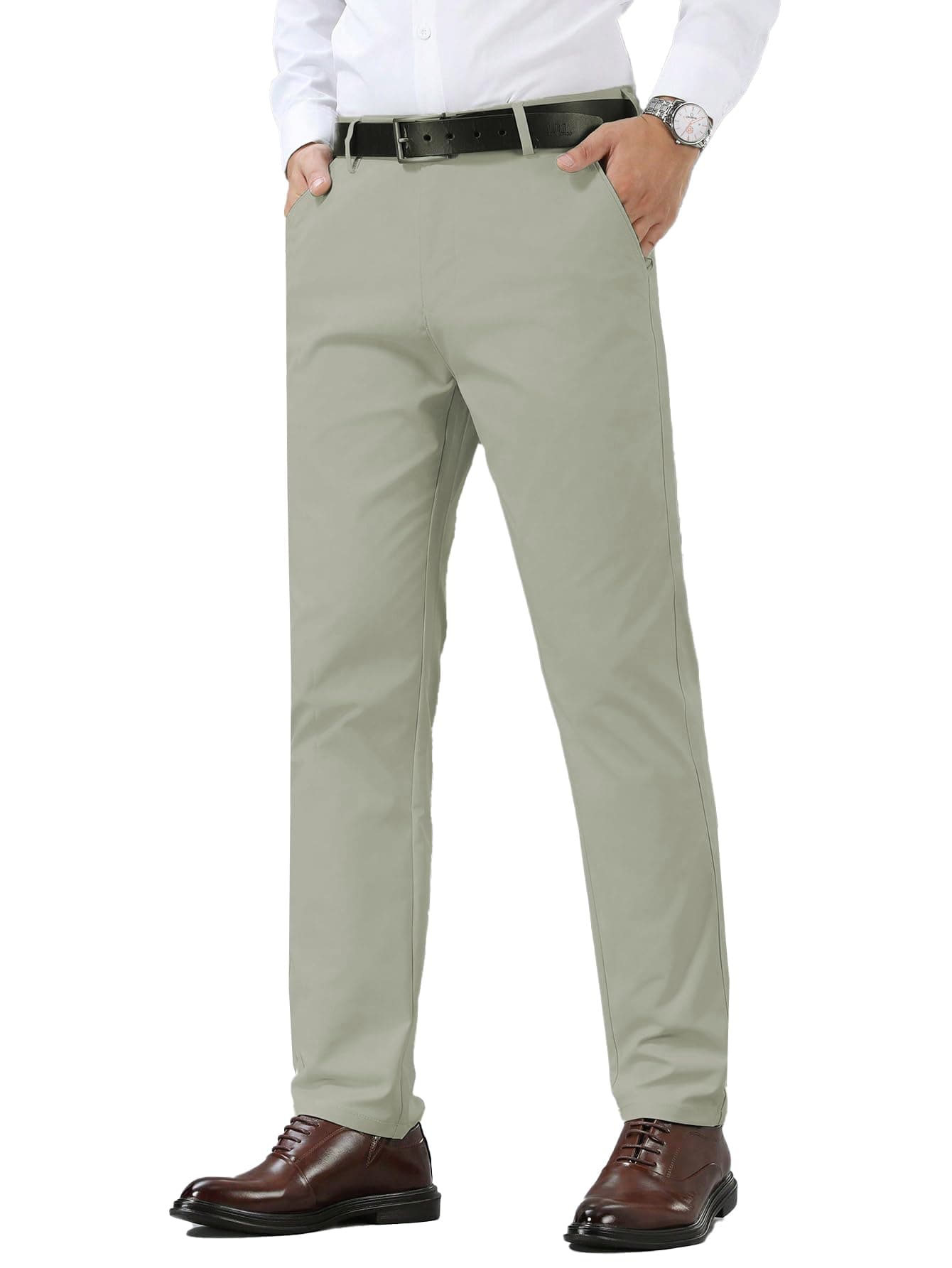 TAGDO® Men's Cotton Casual Trouser |Trousers for Man |Formal Pant for Man |Cotton Pants for Men (Trouser-2042-Silver-30)