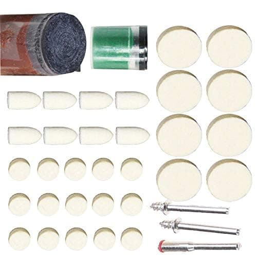 DIY Crafts Pack Of 78 Pcs Multi 2 Pcs MandrelConnecting Shank Woolen Polishing Buffing Wheels 32mm Shank Mandrel Mini Drill Bits for Pack Of 78 Pcs Multi 2 Pcs MandrelConnecting Shank