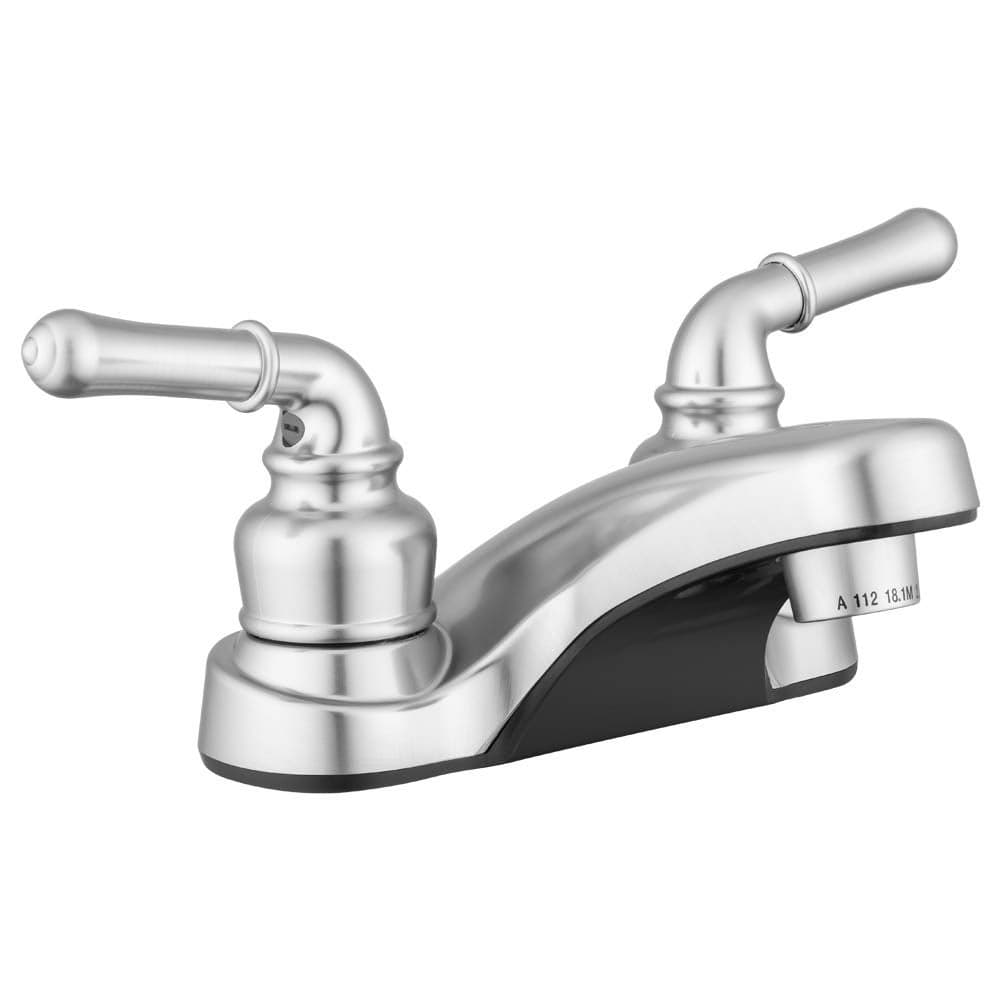 Pacific Bay Lynden Bathroom Sink Faucet Metallic Plating Over Lightweight ABS Plastic Brushed Satin Nickel