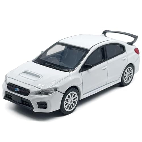 143 Scale 2020 Impreza WRX STI S209 Model Toy Car Diecast Toy Vehicle Racing Sports Sedan Metal Alloy Childrens Pull Back Vehicle Mens Collection Toys for Boys Kids Gifts Cake Topper White