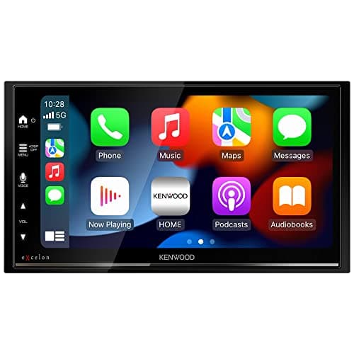 KENWOOD DMX809S eXcelon 695Inch Capacitive Touch Screen Car Stereo Wireless and Wired CarPlay and Android Auto Bluetooth AMFM HD Radio MP3 Player USB Port Double DIN 13Band EQ SiriusXM
