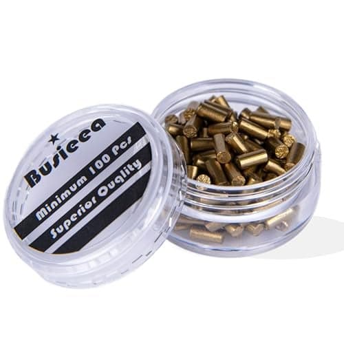 Busieea 100Pcs Lighter Flints, Flint Replacement Refills, All - Purpose Refills Suitable for Both Zippo and Clipper Lighters, Gold