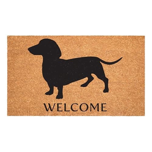 Calloway Mills 103031729 Dachshund Doormat, 17" x 29", Natural/Black