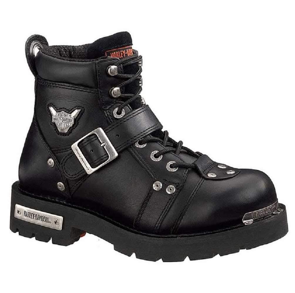 HARLEY-DAVIDSON FOOTWEAR Men's Brake Buckle Boot,Black,11.5 M