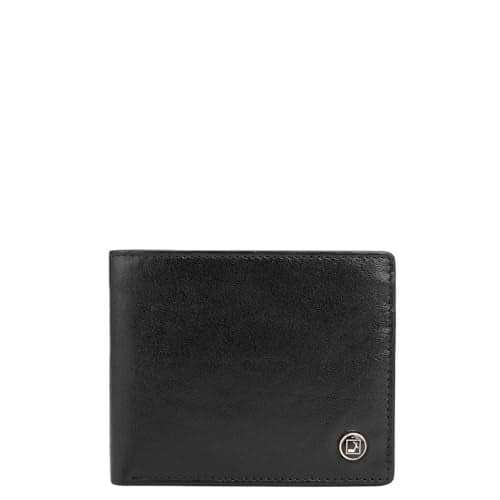 Da Milano RFID Protected Leather Wallet for Men with Card Slot - Black