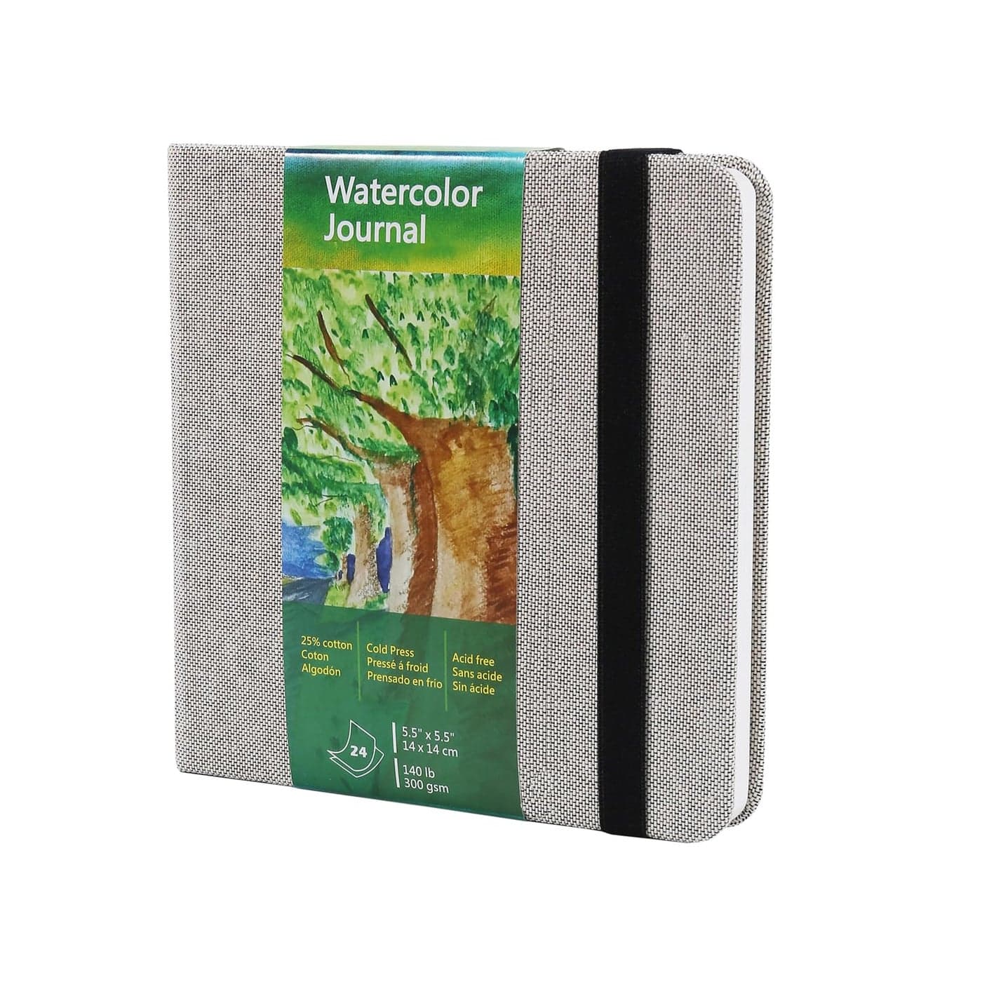 Square Watercolor Journal 55x55 140 LB 300 GSM tumuarta Cotton Paper Cold Press 24 Sheets 48 Pages Watercolor Paper Sketch Books for Use As Mix Media Pad On The Go