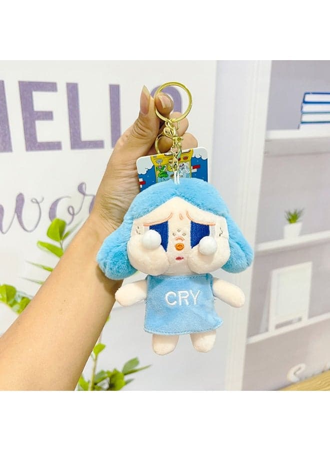 Cute Plush Flower Girl Doll Keychain - Adorable Cartoon Accessory for Bags and Backpacks