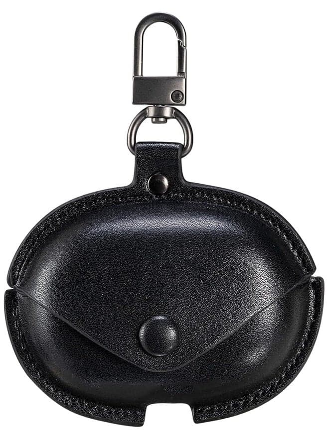 For Huawei Freebuds 4i/5i/6i PU Leather Earphone Case Headset Protector Cover with Keychain Black