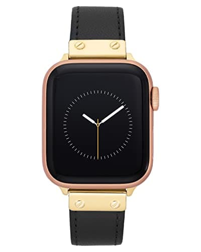 Anne Klein Leather Fashion Band for Apple Watch Secure Adjustable Apple Watch Band Replacement Fits Most Wrists