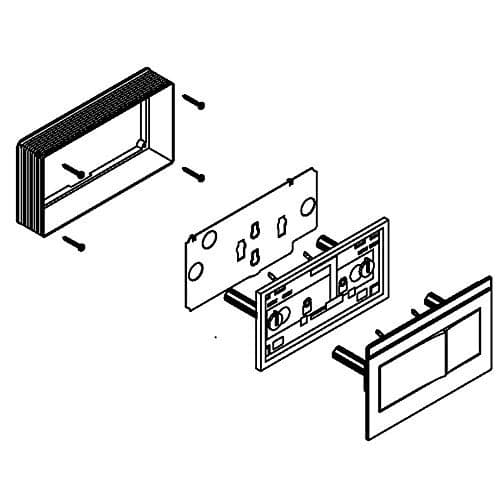 KOHLER 1236014-CP Flush Actuator Kit, Polished Chrome
