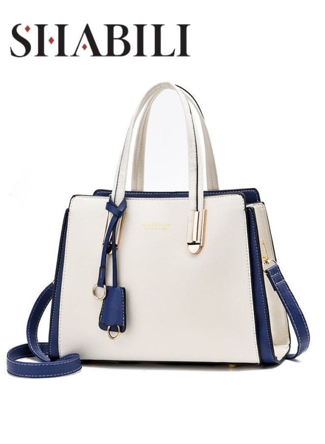 Women's Fashion Luxury Shoulder Bags, Ladies Designer Contrast Color Handbag Tote Bags Clutch Bag, Large Capacity PU Leather Crossbody Bag Satchel bag Carry Bag for College Students and Teenagers