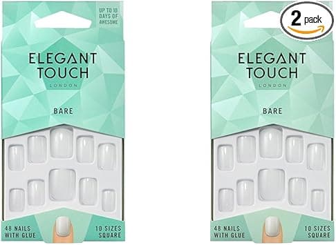 Elegant Touch Bare Nails Square Pack of 2