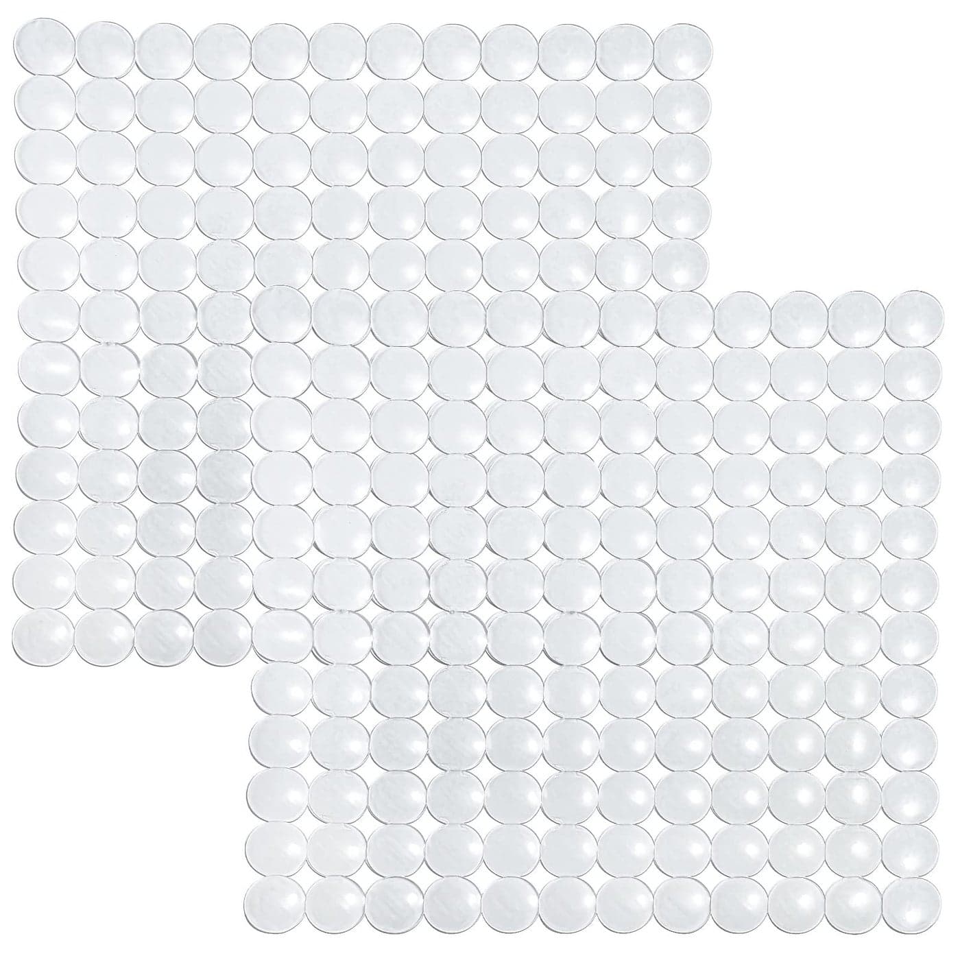 Coopay 2 Pack Kitchen Sink Mat Plastic Protect Mat PVC Ecofriendly Adjustable Stainless steelPorcelain Dish Drying Pad Protector for Bottom of Kitchen Sink 11 x 11 Inches Clear