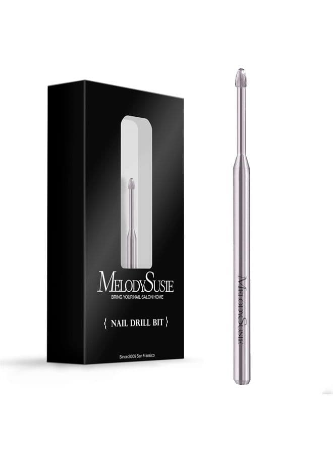 Cuticle Clean Nail Drill Bit 3/32'', Professional Safety Carbide Under Nail Cleaner Nail Bit for Cuticle Dead Skin Nail Prepare, Two Way Rotate, Manicure Nail Salon Supply(Silver, Fine)