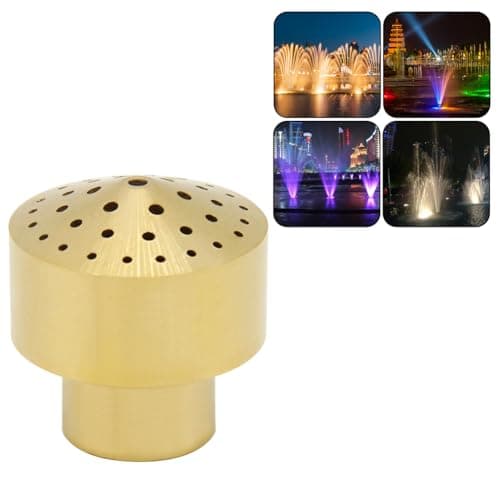 Hooshing Brass Fountain Nozzle 1/2" DN15 Pond Column Water Sprinkle Head for Garden Pond Amusement Park