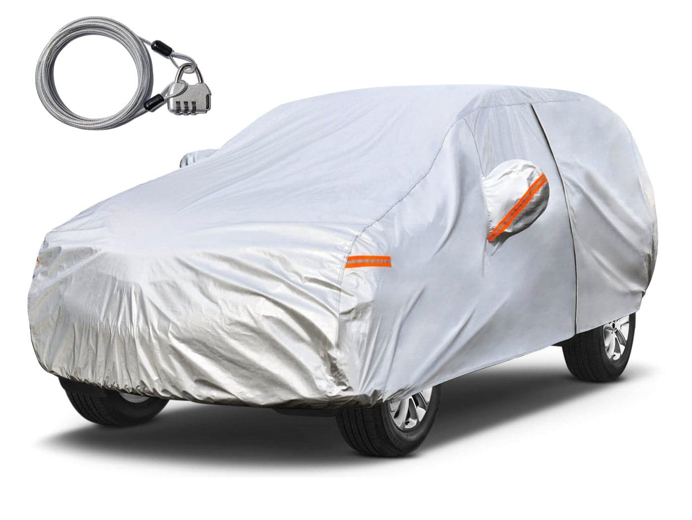 Kayme SUV Car Cover Waterproof All Weather with Lock and Zipper Sun Uv Rain Protection Outdoor Fit SUV Jeep 191 to 200 Inch H6
