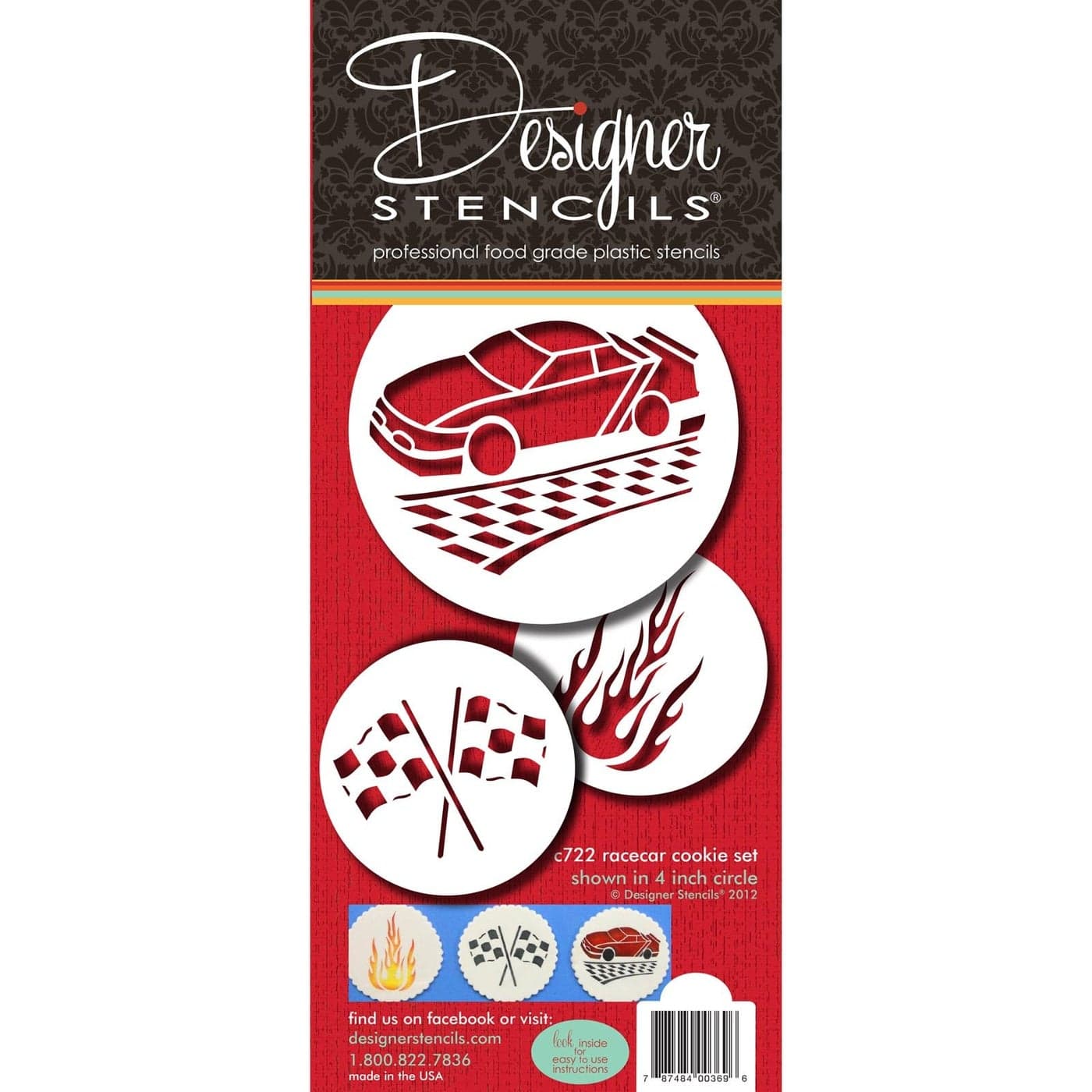 Racecar Cookie Stencil Set by Designer Stencils