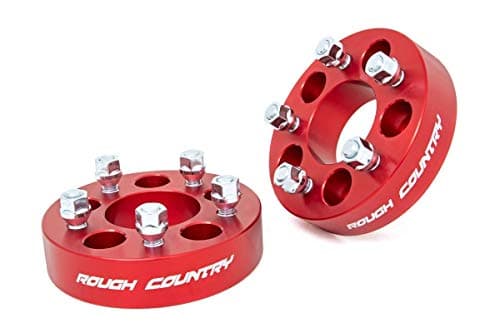 Rough Country 1.5" Wheel Spacers for 97-06 Jeep Wrangler TJ | 84-01 XJ - 1090RED