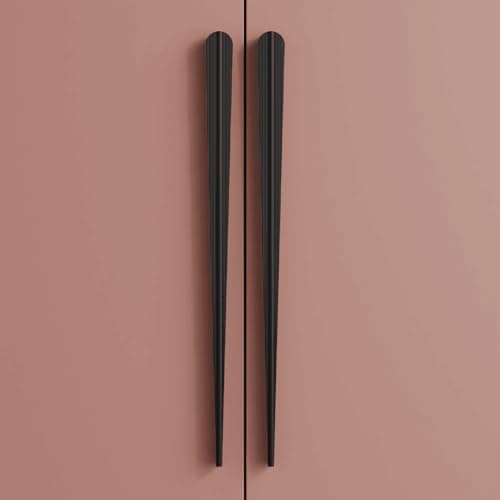 LAPO 24 Inch Drawer Handles for Home Interior, Pull Handles for Cabinet and Wardrobes, Premium Hold Shape, Anti-Corrosion & Durable Build, Hole to Hole Size 59 cm, DIY Install (Black, Pack of 4)