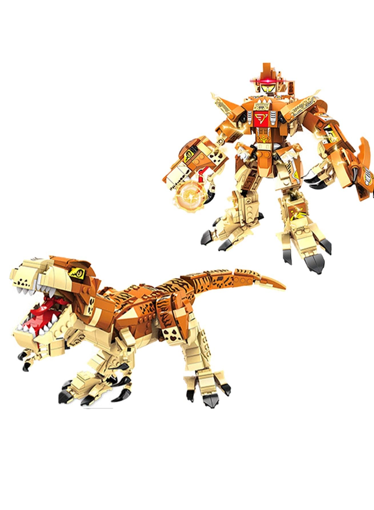 Large Tyrannosaurus Rex Small Particle Deformation Robot Dinosaur Museum Model Building Blocks Assembly Toys