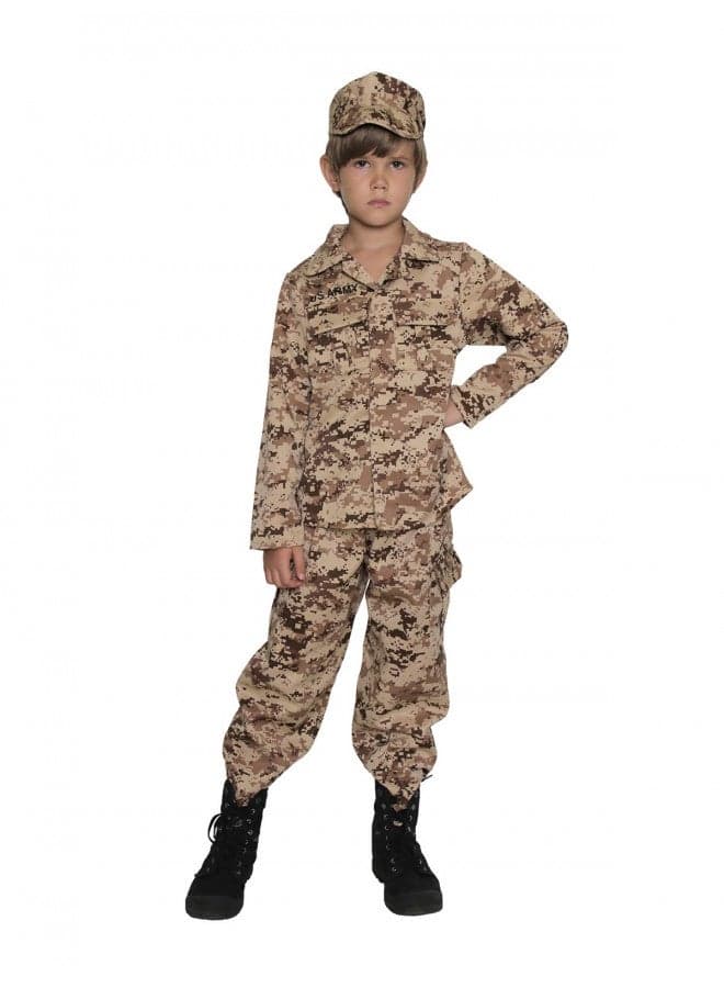 Army Costume for Kids Soldier Costume Military Costumes for Boys-LDesert-L