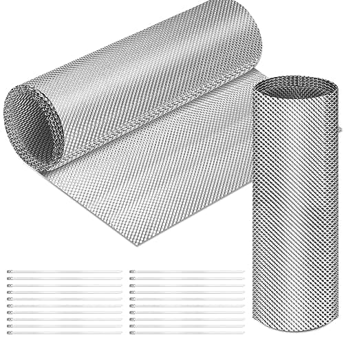 Datanly Exhaust Heat Shield Automotive, Embossed Aluminum Heat Shield Material with 20 Pcs Cable Metal Zip Ties for Fire Wall, Exhaust Wrap, Wall Behind Grill(15" x 93")