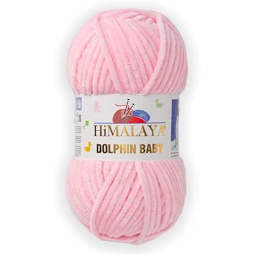 1 SkeinPack Himalaya Dolphin Baby Chenille Yarn Each Ball 100 gr 35 oz 120 m 131 Yards 100 Polyester Super Bulky Baby Blanket Velvet Amigurumi Yarn 80319 Pink