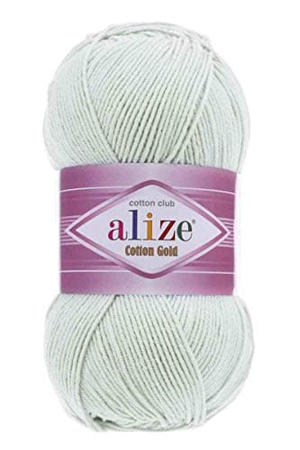 55% Cotton 45% Acrylic Alize Cotton Gold Yarn 1 Skein/Ball 100 gr 360 yds (533 - Grey)