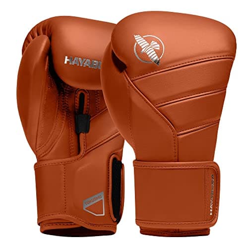 Hayabusa T3 Kanpeki Leather Boxing Gloves Men and Women for Training Sparring Heavy Bag and Mitt Work Clay Orange 16oz