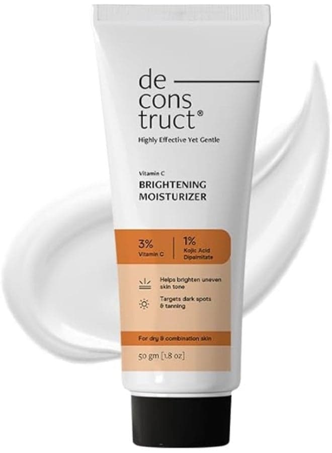 Deconstruct Niacinamide Brightening Face Cream | 5% Niacinamide + 1% Kojic Acid + 5% VitaminC + VitaminE| Face Cream For Dark Spots and Uneven Skin Tone | 50 gm