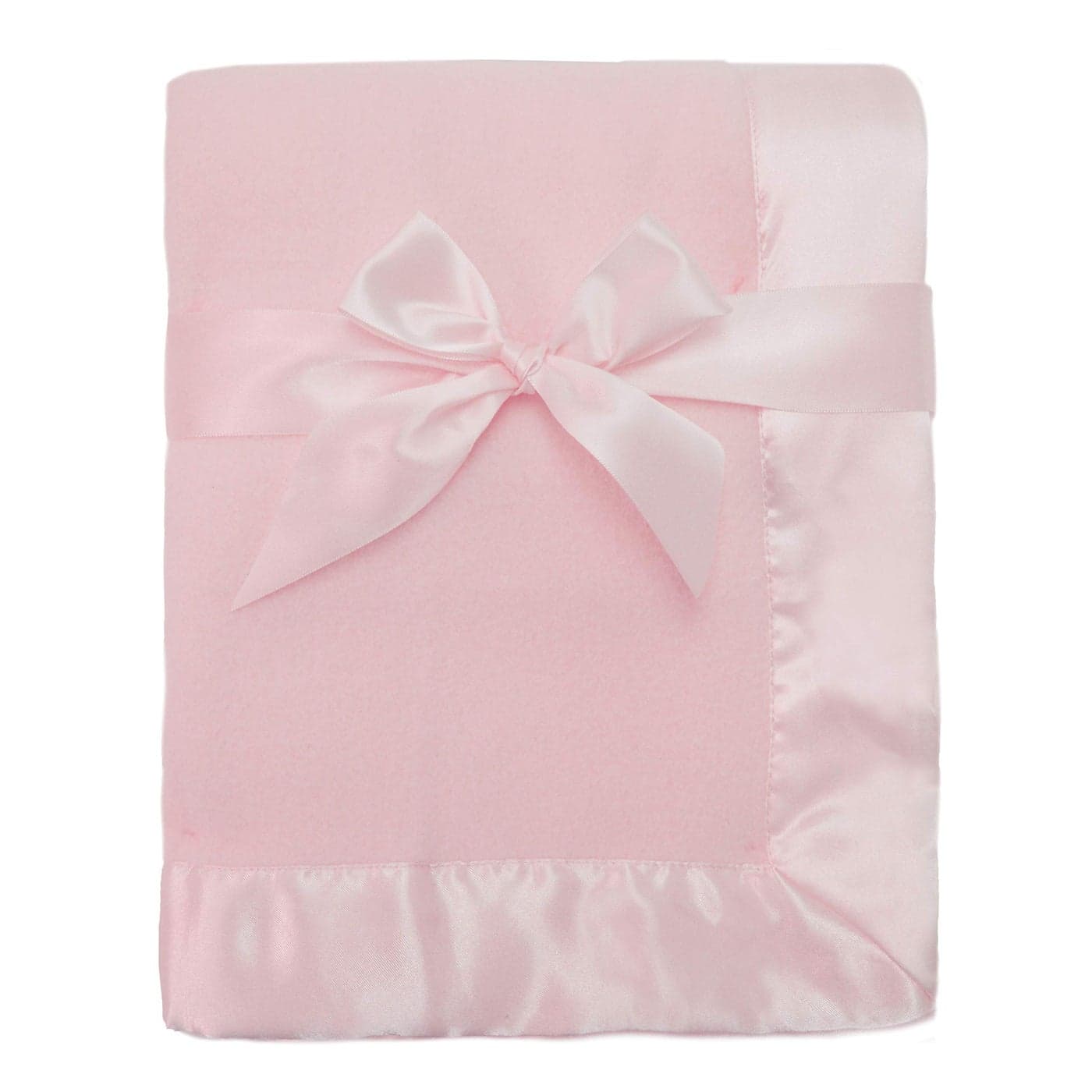 American Baby Company Fleece Blanket with SilkLike Satin Trim Soft Warm Cozy Pink 30 x 40 for Boys and Girls Perfect for Baby Carrier Stroller Travel and Gifting
