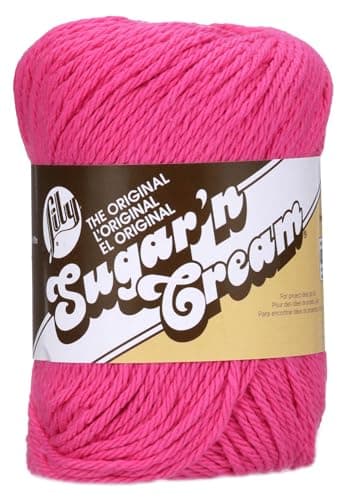 Bulk Buy Lily Sugar n Cream Solids 100 Cotton Yarn 3Pack Hot Pink 1740