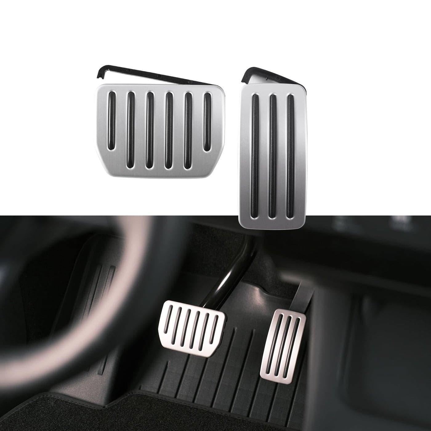 TPARTS Aluminum SelfFlip Lock Performance Pedal Sets Accelerator Brake Pedals Cover for Tesla Model 3 Model Y NonSlip Protector Accessories Foot Pedal Pad Replacement